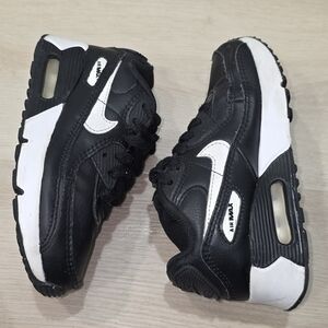 Nike Air Max 90 Boys Black Athletic Running Shoes Sneakers Size 12C CD6868-010